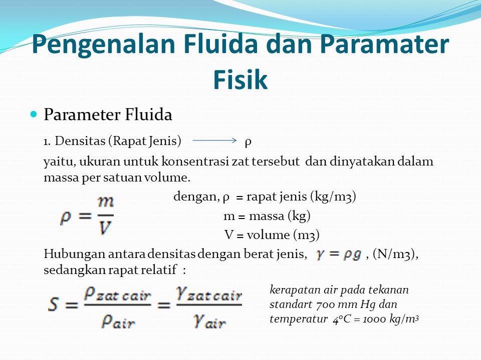 Rumus Fluida Statis Dan Dinamis 2021